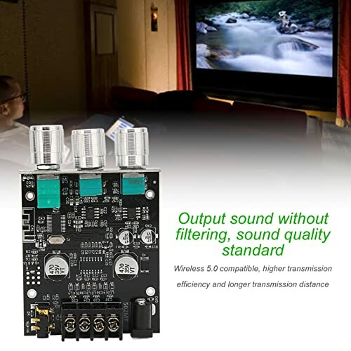 Bluetooth amplifier board 2 in 1 subwoofer sound amplifier board Bluetooth 5.0 2.0 dual channel 