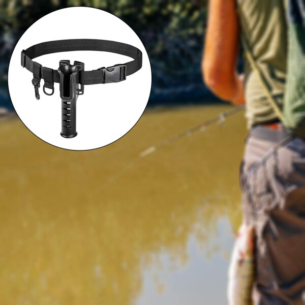 LuDa fishing rod belt fishing belt adjustment possible waist rod holder protection belt fishing rod .