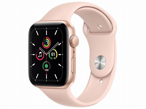 Apple Watch SE GPSモデル 44mm ゴールドアルミニウムケースとピンクサンドスポーツバンド MYDR2J/A 【即納】 Apple Watch GPSモデル ピンクゴールド SE その他