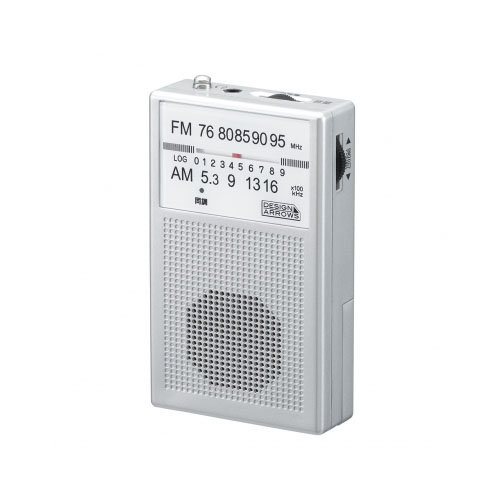 YAZAWA（家電） AM・FMハンディラジオ RD21SV シルバー ラジオの商品画像