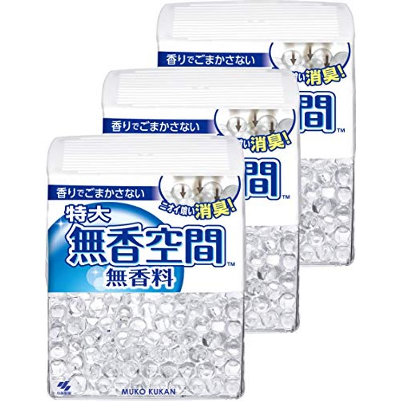 小林製薬 無香空間 無香料 本体 特大 630g×3個 無香空間 部屋用（芳香剤、消臭剤）の商品画像