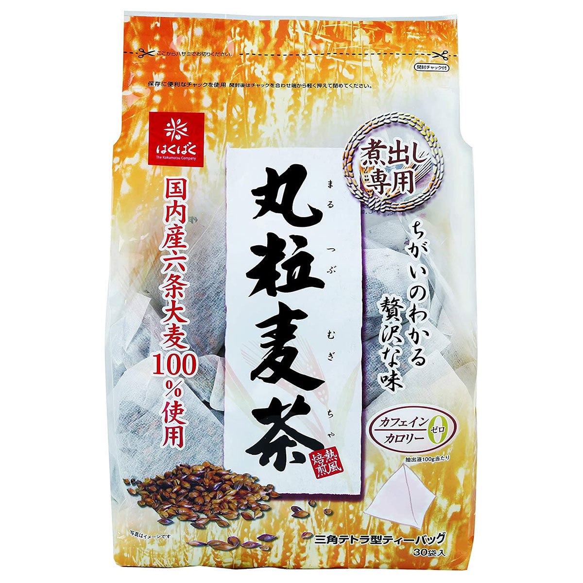 はくばく はくばく 丸粒麦茶 900g（30袋入）×4袋 麦茶の商品画像