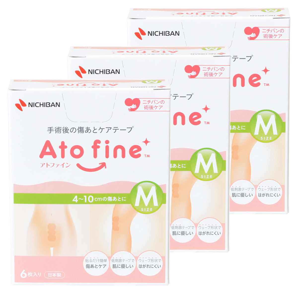 ニチバン アトファイン Mサイズ 6枚入 ATFM×3個の商品画像