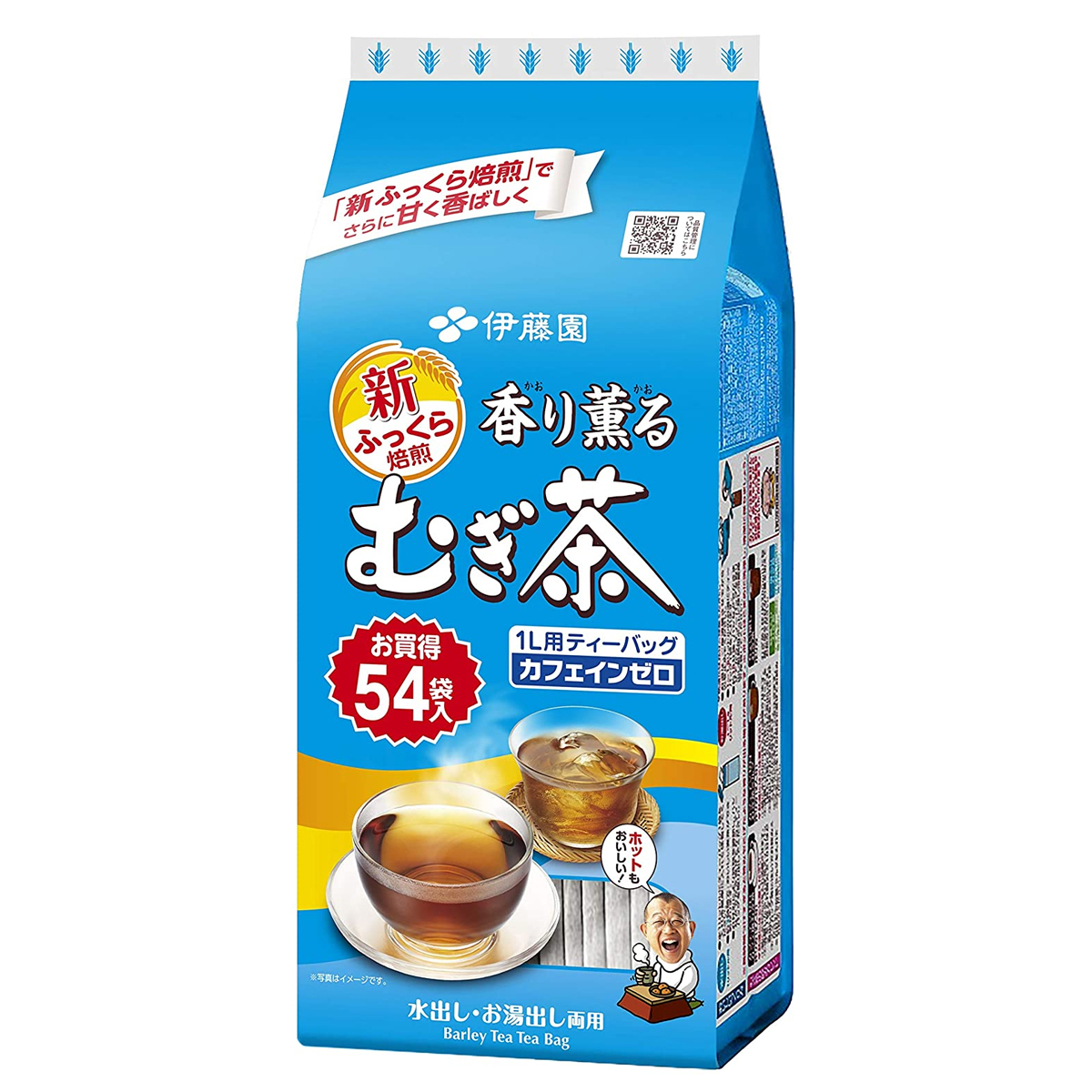 伊藤園 香り薫るむぎ茶 ティーバッグ 54袋入×1個の商品画像