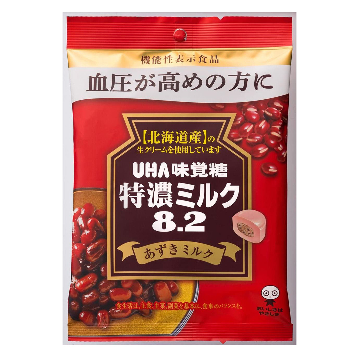 UHA味覚糖 機能性表示食品 特濃ミルク8.2 あずきミルク 93g×1袋の商品画像