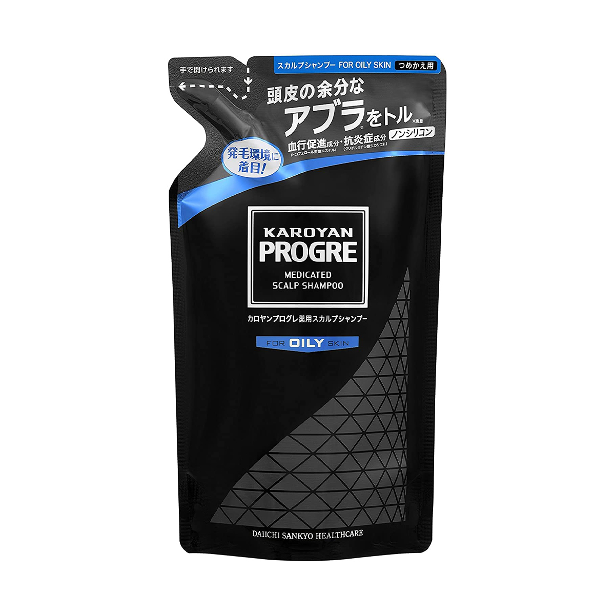 第一三共ヘルスケア カロヤンプログレ 薬用スカルプシャンプー OILY 詰替 240ml×1個 KAROYAN メンズシャンプー、リンスの商品画像