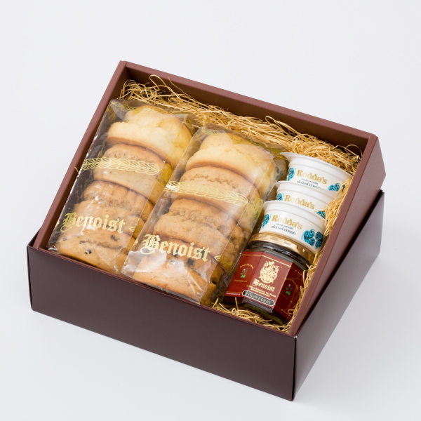  scone gift set family . meal .. scone set ( scone 4 kind clotted cream strawberry jam )