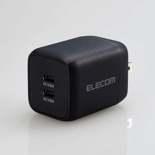  Elecom ACDC-PD4365BK USB Power Delivery 65W Cube AC зарядное устройство (C×2) черный ACDCPD4365BK