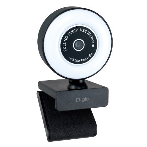 ナカバヤシ LEDリングライト付きUSB WEBカメラ MCM-21BK（ブラック）の商品画像
