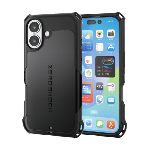 iPhone 17 ZEROSHOCK ケース PM-A25AZEROBK（ブラック）の商品画像