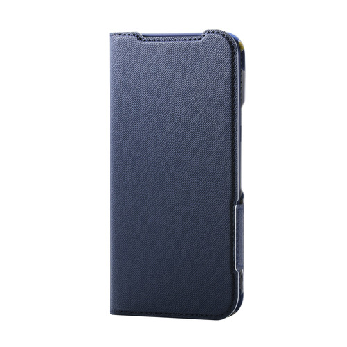 Google Pixel 9a ソフトレザーケース 薄型 磁石付 フラワーズ PM-P251PLFUJNV（ネイビー）の商品画像