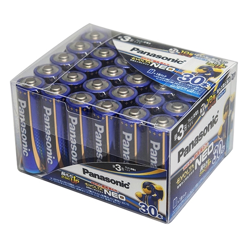 アルカリ乾電池 エボルタネオ 単3形 30本パック×1個 （単3形 30本） LR6NJ/30SHの商品画像