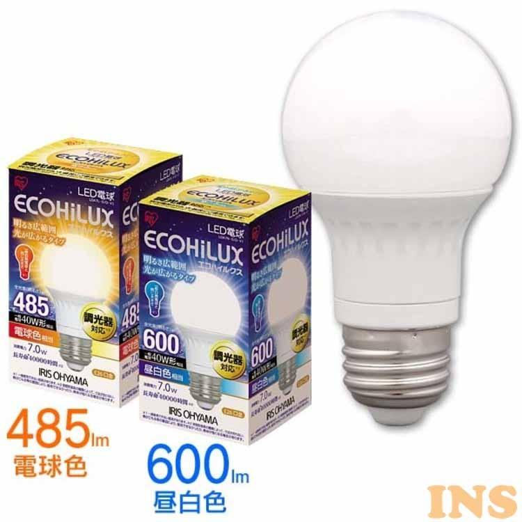 IRIS OHYAMA エコハイルクス LED電球 LDA7N-G/D-V1 （昼光色） エコハイルクス LED電球、LED蛍光灯の商品画像