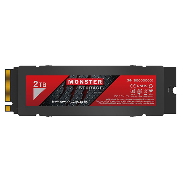 Monster Storage MS950G75PCIe4-02TB ［MS950 M.2 Type2280 NVMe 2TB］ 内蔵型SSDの商品画像