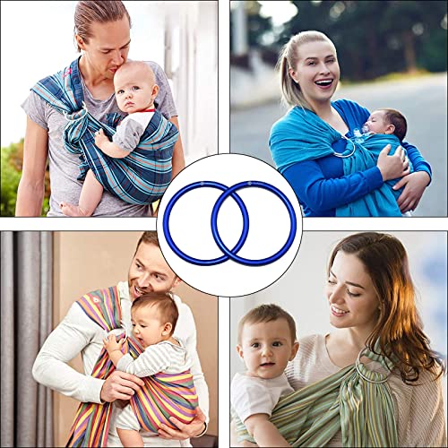 Topind 2" Size Aluminium Baby Sling Rings for Baby Carriers &amp; Slings of 2 pcs ( blue )