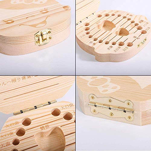 YFFSFDC. tooth case wooden . tooth inserting . tooth box Japanese edition man / girl baby toe s child tooth storage . celebration of a birth birthday The Seven-Five-Three Festival souvenir growth record ( man )