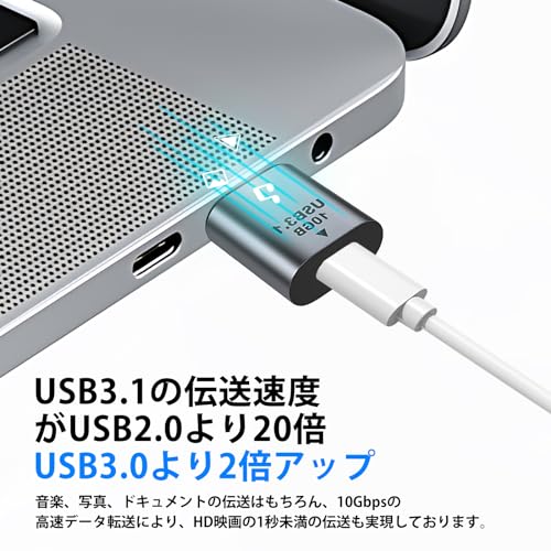 USB Type C conversion adapter USB 3.1 Type C female to USB Type A 3.1 male conversion QC3.0 sudden speed charge 10Gbps high speed data transfer same period correspondence equipment - restriction mobile aru