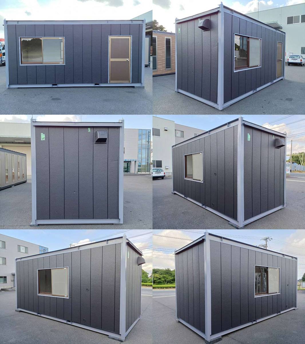 倉庫 プレハブ ガレージ 物置 コンテナ （窓.ドア.鍵付き)中古 現状渡し