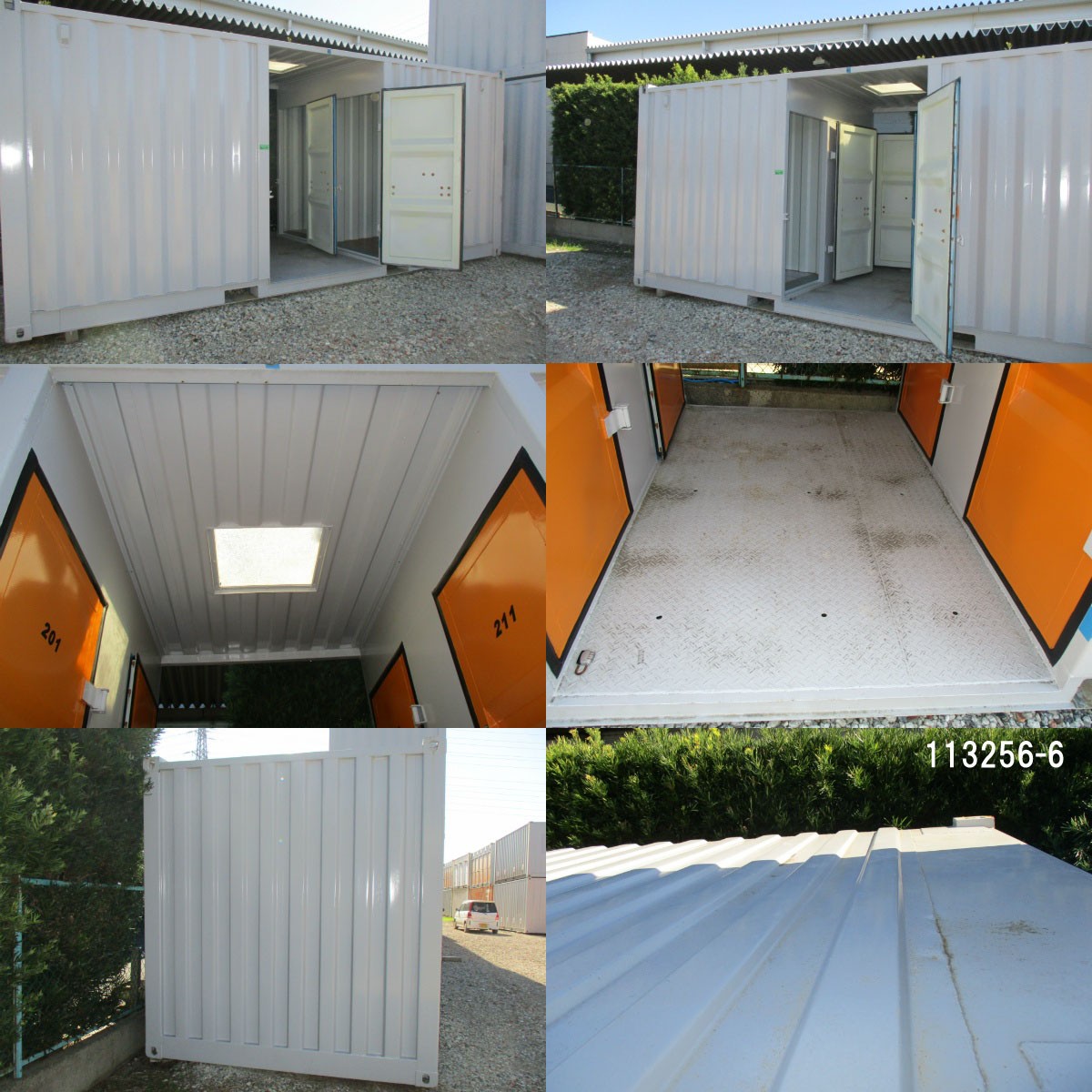 中古コンテナ 中古ユニットハウス 中古プレハブ 4.4坪 20ft4ドア変形