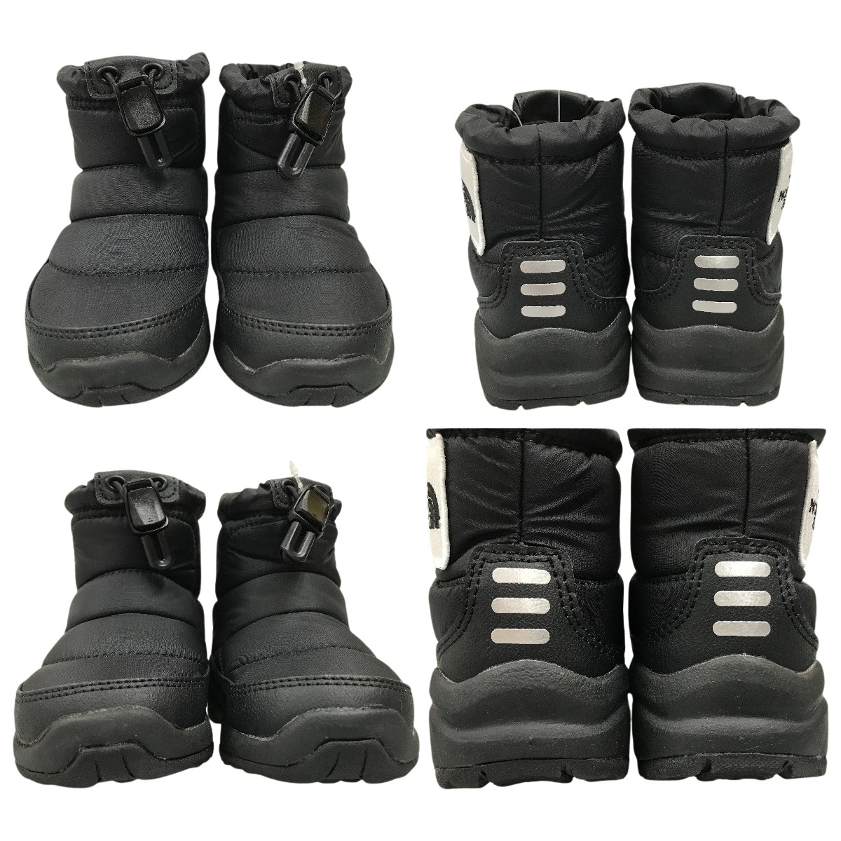 ## THE NORTH FACE The North Face Kids ботинки 14cm K Nuptse Bootie Logo Short NFJ52280 KW черный × белый заметная царапина . загрязнения нет 