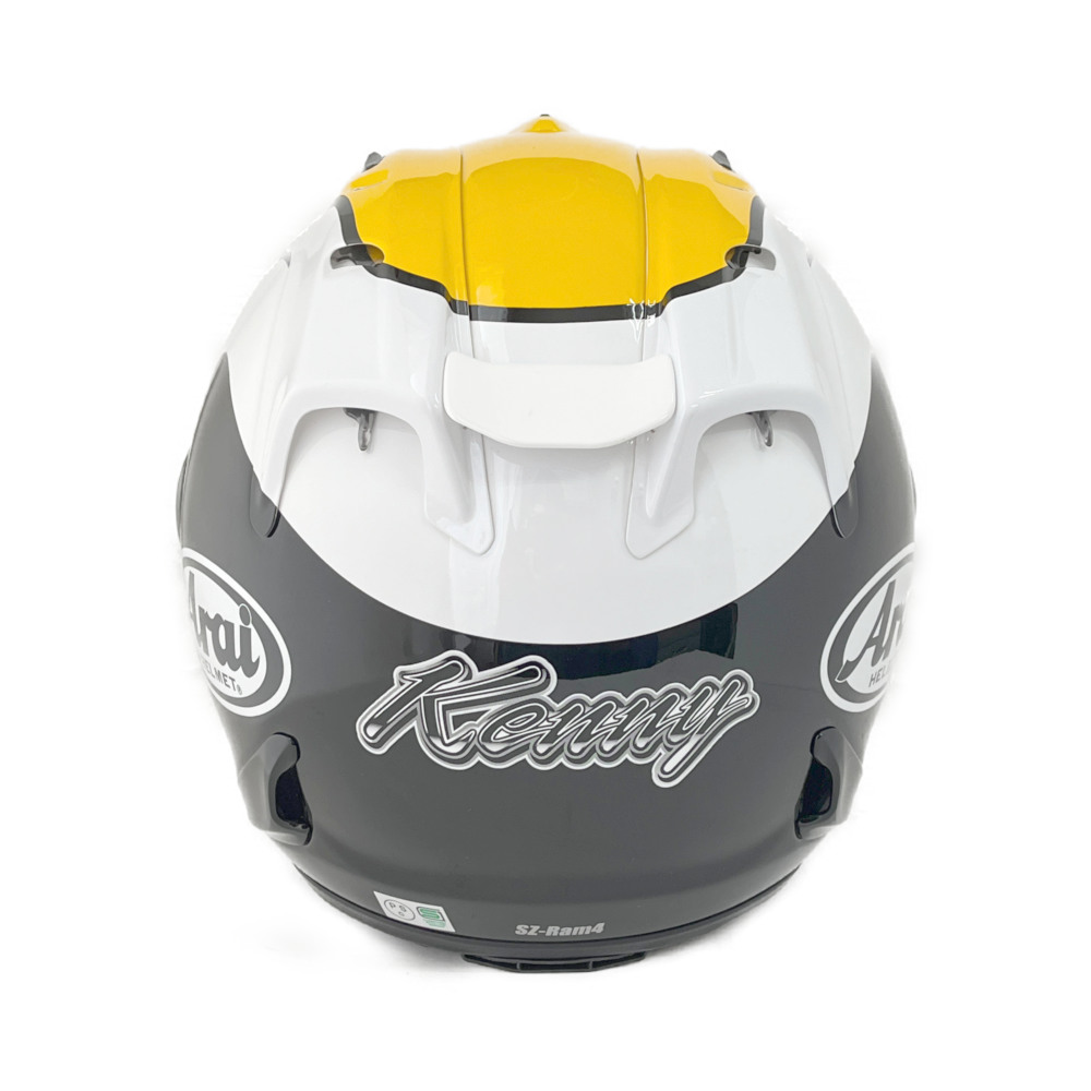 ** Arai ARAI motorcycle supplies helmet 59-60cm SZ-Ram4 Kenny yellow x black x white sack, shield, box attaching a little scratch . dirt equipped 