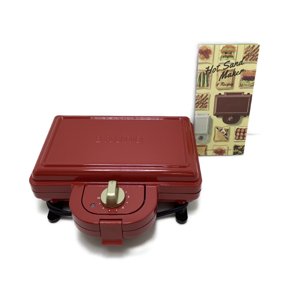 BRUNO BRUNO ホットサンドメーカー ダブル BOE044-RD （レッド