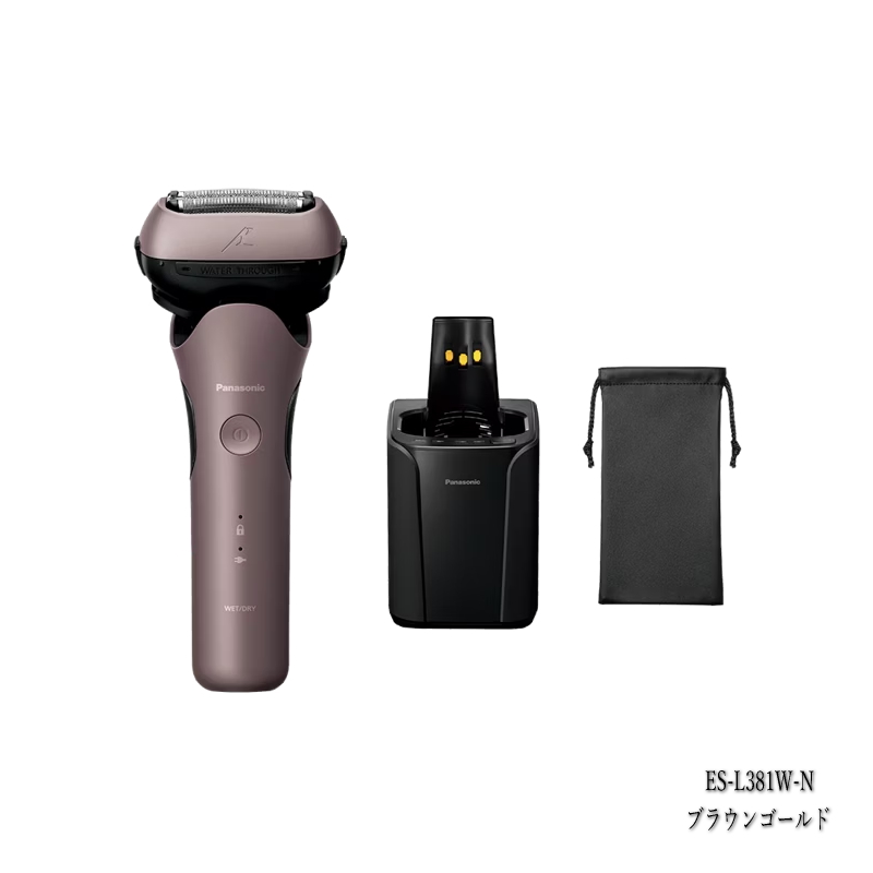 J*n様 Panasonic ラムダッシュ ES-L381W-N 洗浄器付 Panasonic ラムダッシュ 3枚刃 ES-L381W-N （ブラウンゴールド） ラム
