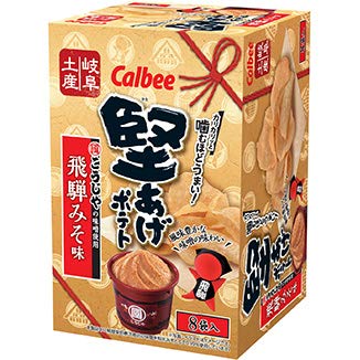 カルビー 堅あげポテト 飛騨みそ味 120g（15g×8袋）×1箱