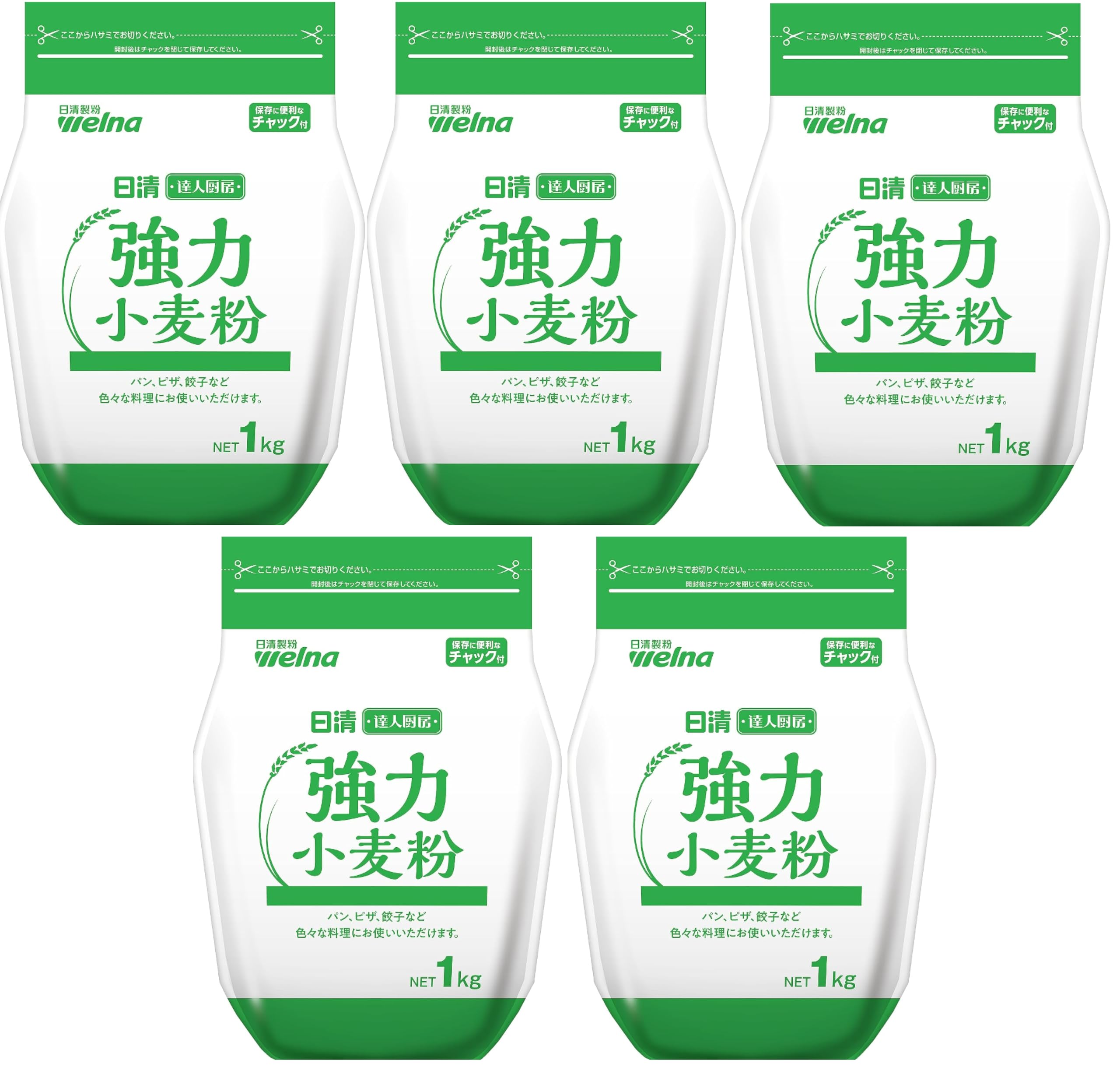 日清製粉ウェルナ 日清 達人厨房 強力小麦粉 1kg×5個の商品画像