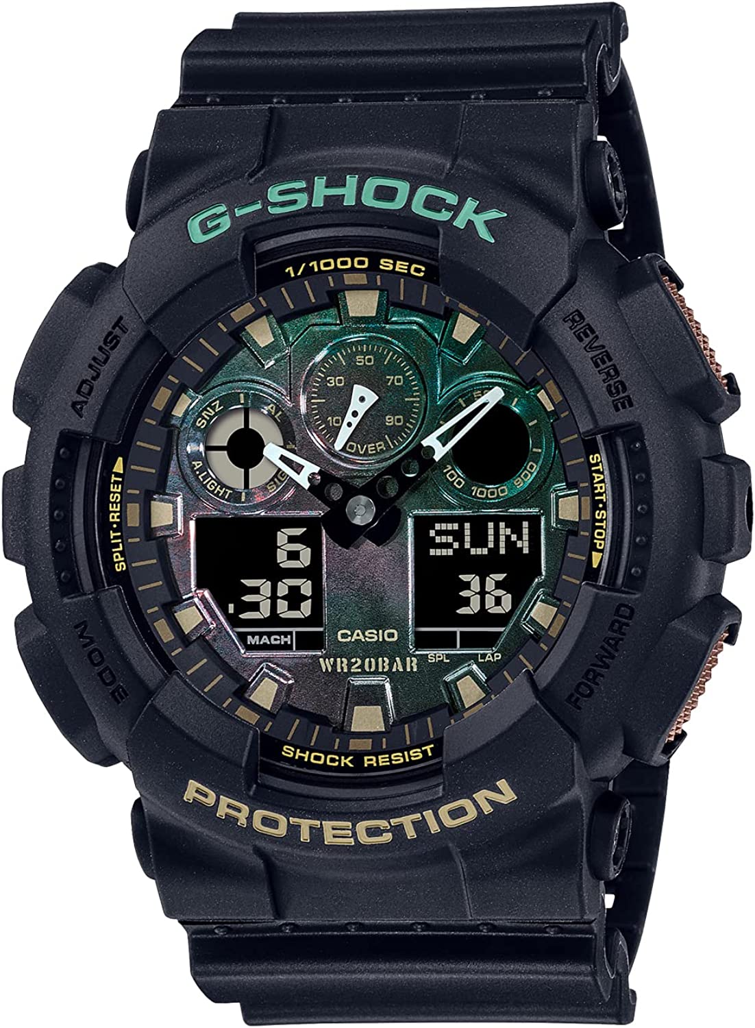 CASIO G-SHOCK TEAL AND BROWN COLOR SERIES GA-2100RC-1AJF G-SHOCK