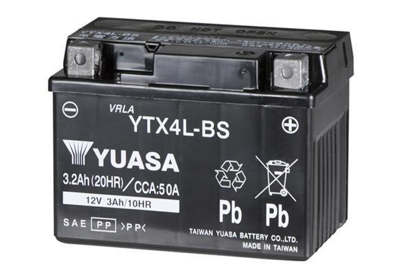  battery for motorcycle Taiwan Yuasa YUASA YTX4L-BSuteiAF61/AF67 Dio AF62/AF68 air-tigh type MF battery fluid entering charge ending 1 years with guarantee bike battery 