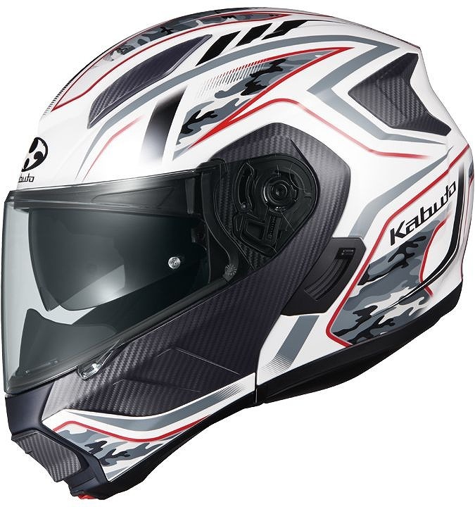 Kabuto RYUKI ENERGY Lサイズ ホワイト レッド OGK Kabuto RYUKI ENERGY Lサイズ（59-60cm） ホワイトレッド バイク用