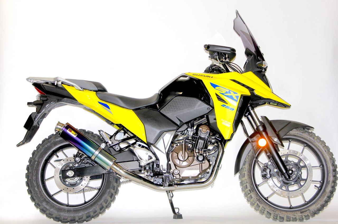 Aria チタンマフラーType-C（カールエンド）（Vストローム250SX/8BK-EL11L）521-FE-001-01の商品画像