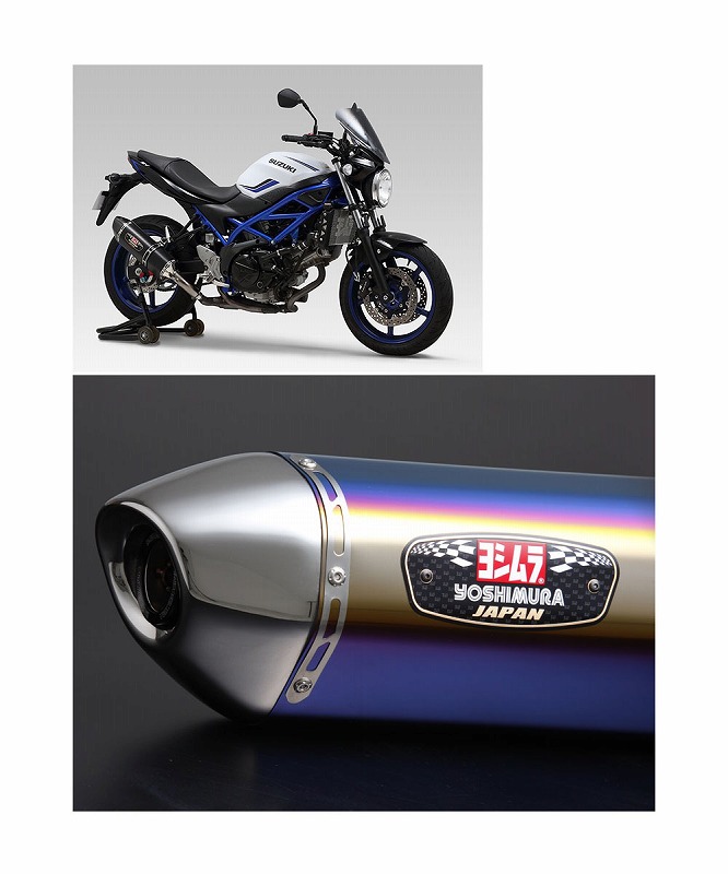 ヨシムラ Slip-On R-77Jサイクロン EXPORT SPEC 政府認証 チタンブルー