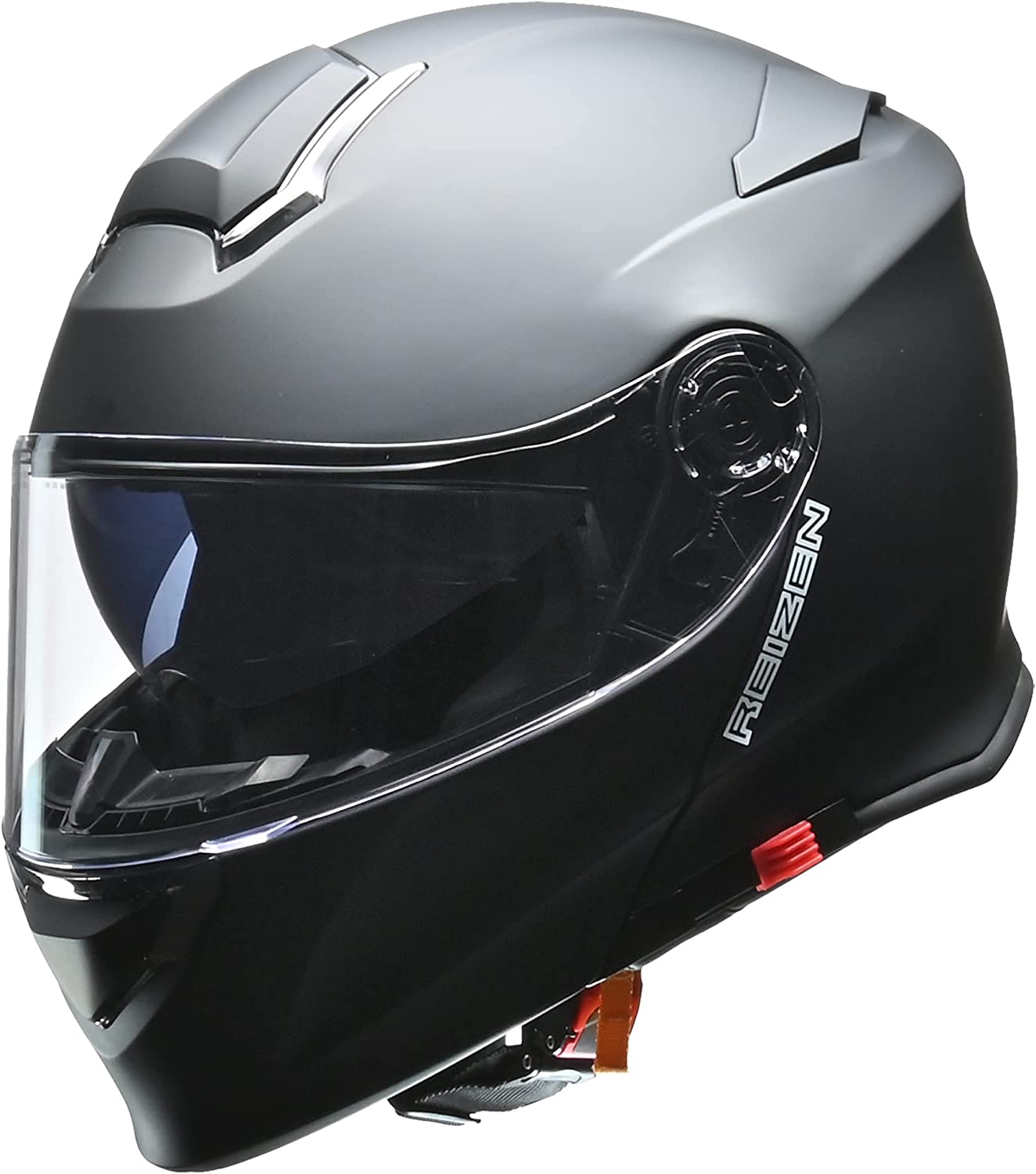 REIZEN マットブラック フルフェイスヘルメット リード工業 REIZEN モジュラーヘルメット LLサイズ（61-62cm未満