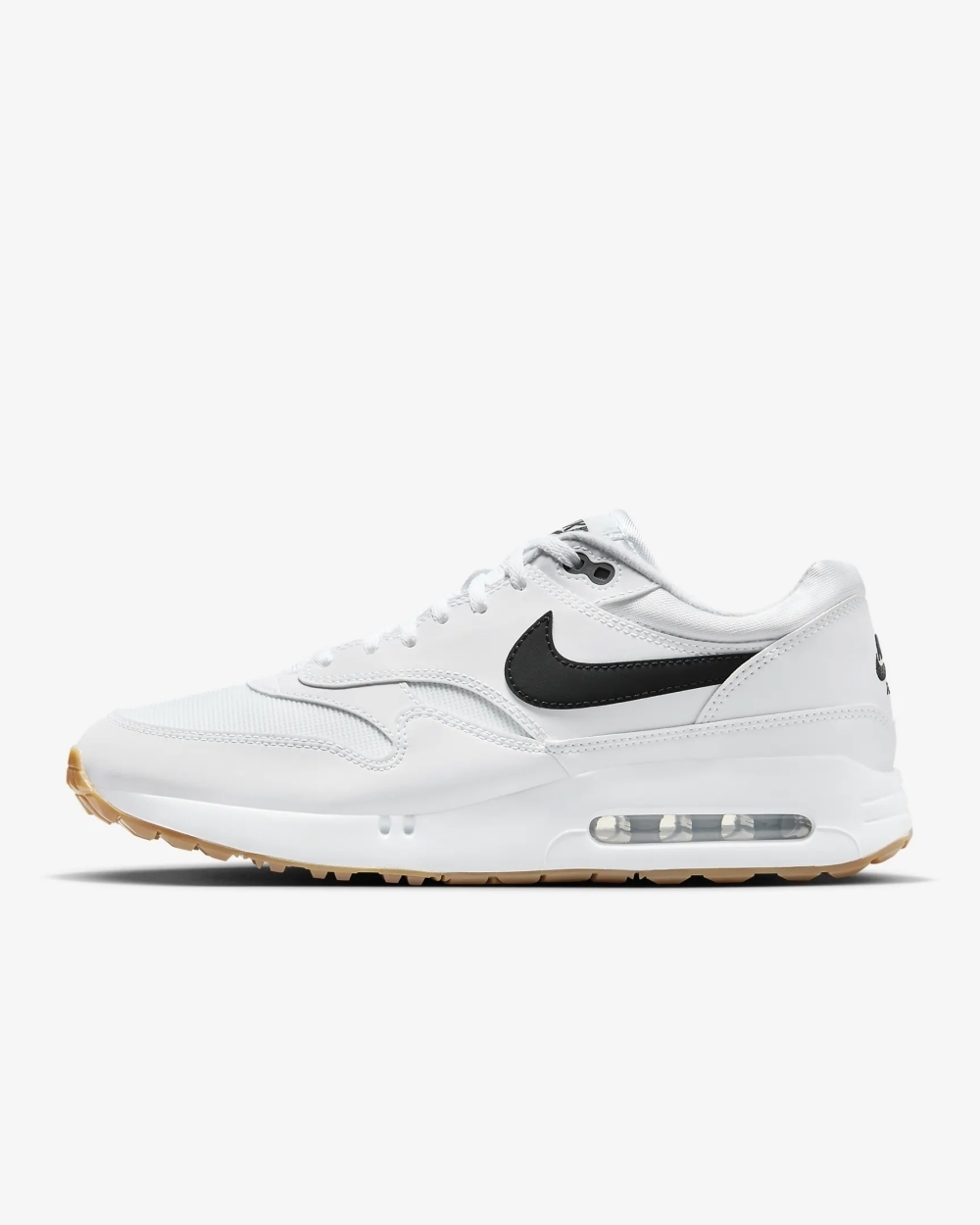 NIKE AIR MAX 1 ’86 OG G "WHITE BLACK GUM" FN0697-100 （ホワイト/ガムミディアムブラウン/ブラック） エア マックス エア マックス 1 ゴルフシューズの商品画像