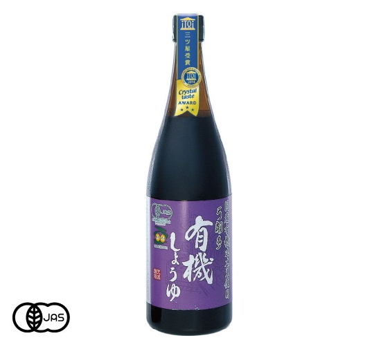 弓削多醤油 有機しょうゆ 瓶 720ml×1本の商品画像