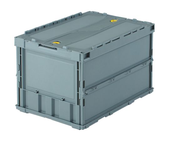 トラスコ中山 TRUSCO オリコン 薄型折りたたみコンテナ 50L ロックフタ付 グレー TR-C50B-GYの商品画像