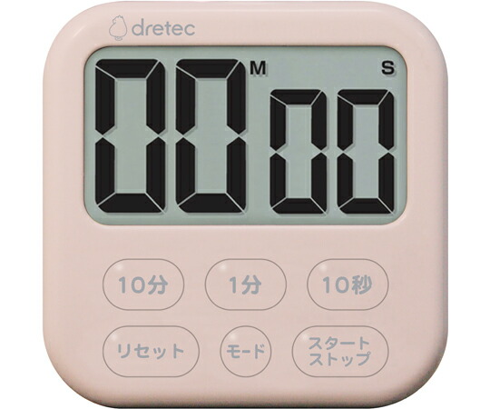 ドリテック 大画面タイマー シャボン6 T-615PK（ピンク）×1個の商品画像