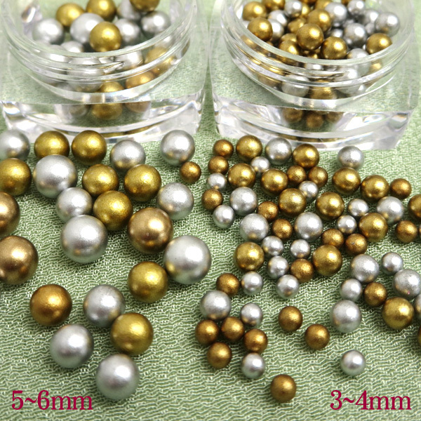  smaller! hole none pearl set gold * silver gloss none small bead 3~4mml resin . go in parts knob skill raw materials flower core resin handicrafts 