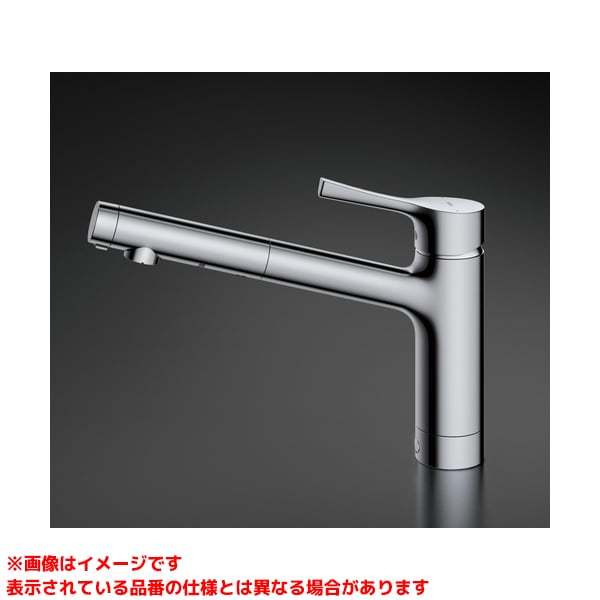 台付シングル混合水栓（エコシングル、吐水切替、共用） TKS05304Jの商品画像