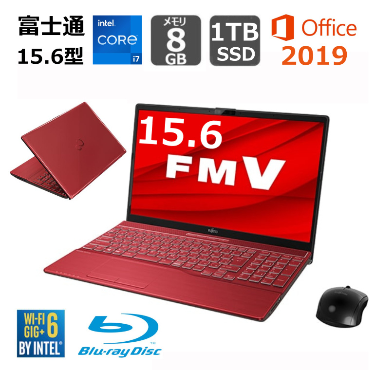 富士通 LIFEBOOK AH77/E3 ガーネットレッド ［FMVA77E3R］ 2020年10月