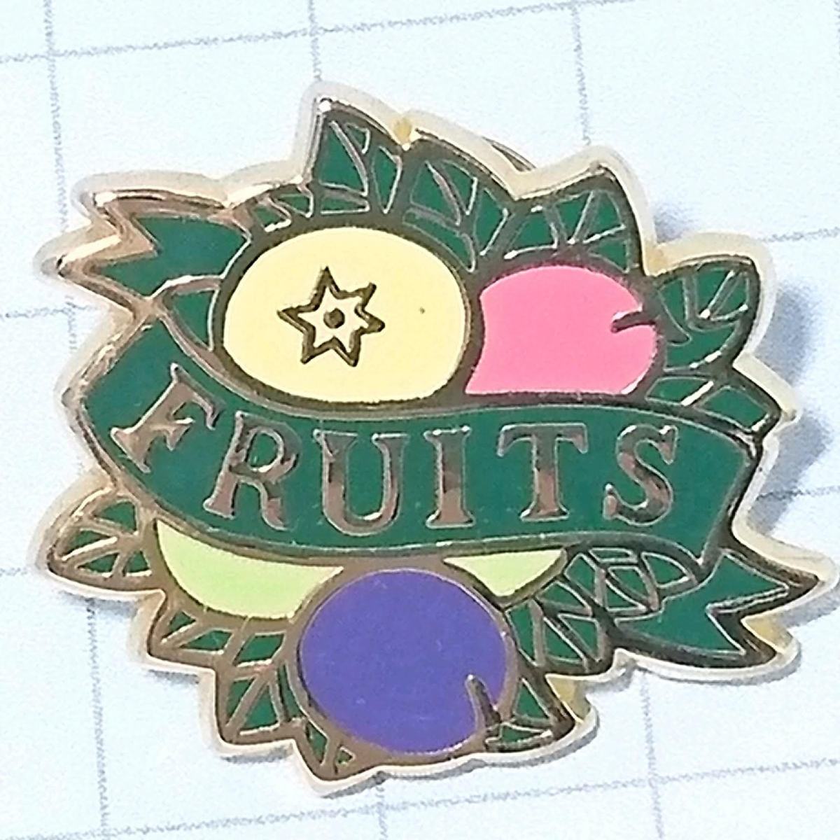  free shipping } fruit * import antique pin badge A00500
