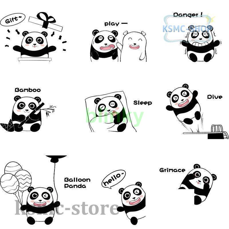  interior miscellaneous goods wall sticker room deco wallpaper deco wallpaper seal animal fantasy adult pretty Panda .. series black 