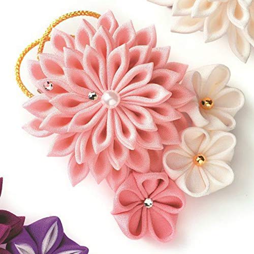 Panamipa Nami Takagi fiber crepe-de-chine craftsmanship kit [ silk knob skill Kirameki ... brooch pink LH-451]