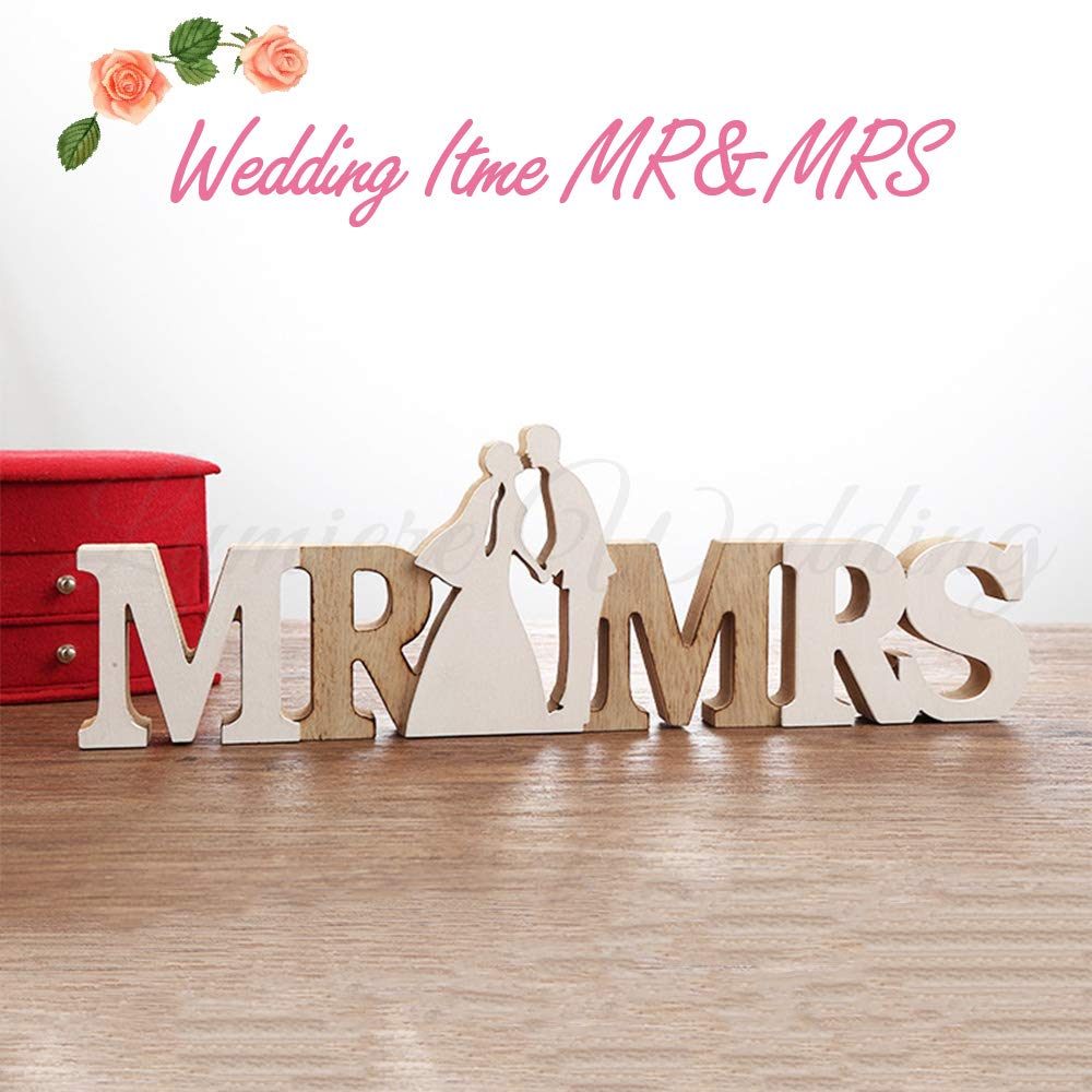 Lumierechat свадьба свадьба Mr. Mrs. MR MRS из дерева передний .. item из дерева натуральный мелкие вещи a-b105