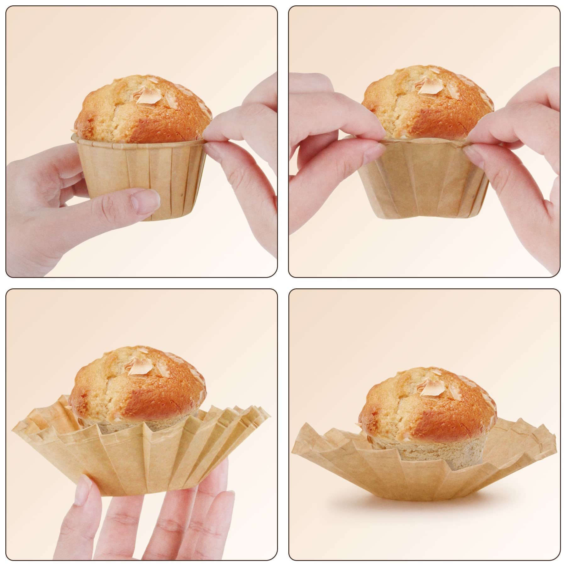 Vivi Bakie muffin cup 50 sheets cake type baking cup paper made disposable cake cup DIY confectionery supplies heat-resisting waterproof oil resistant oven against 