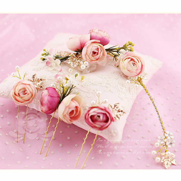  Old rose роза украшение для волос головной убор свадьба свадьба свадебный lapntseru Tiara декоративная шпилька аксессуары для волос лента для волос . останавливать 