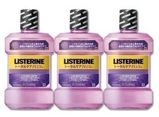 [ free shipping ]1L x 3 pcs set [LISTERINE] squirrel te Lynn Total ke Aplus mouse woshu1 liter x 3 piece 1000ml bad breath measures liquid tooth . cavity protection medicinal drug part out 