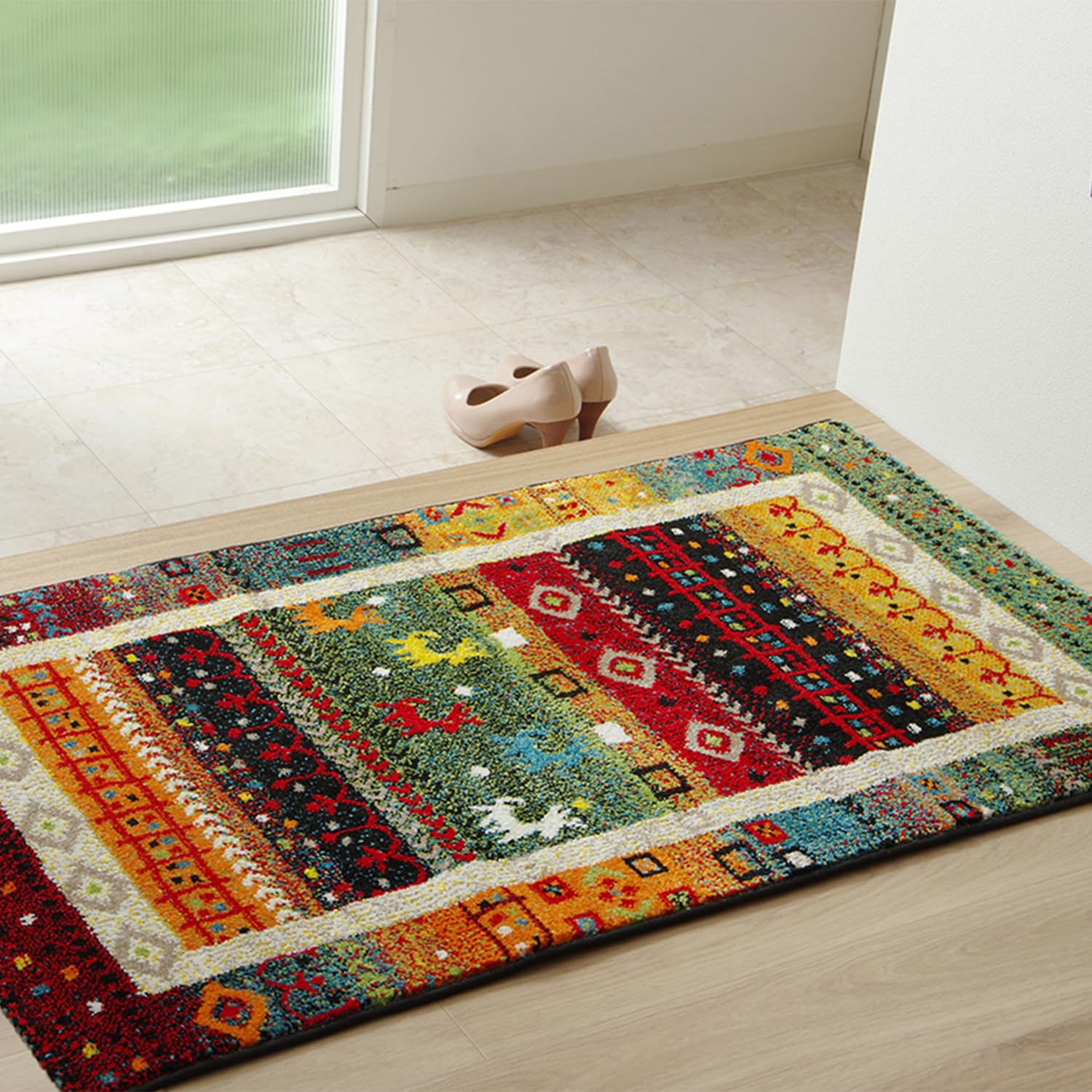 ウィルトン織り マット プラテリア ギャッベ柄 70×120cm 2050579の商品画像